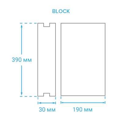 BLOCK, 390х190х30 мм